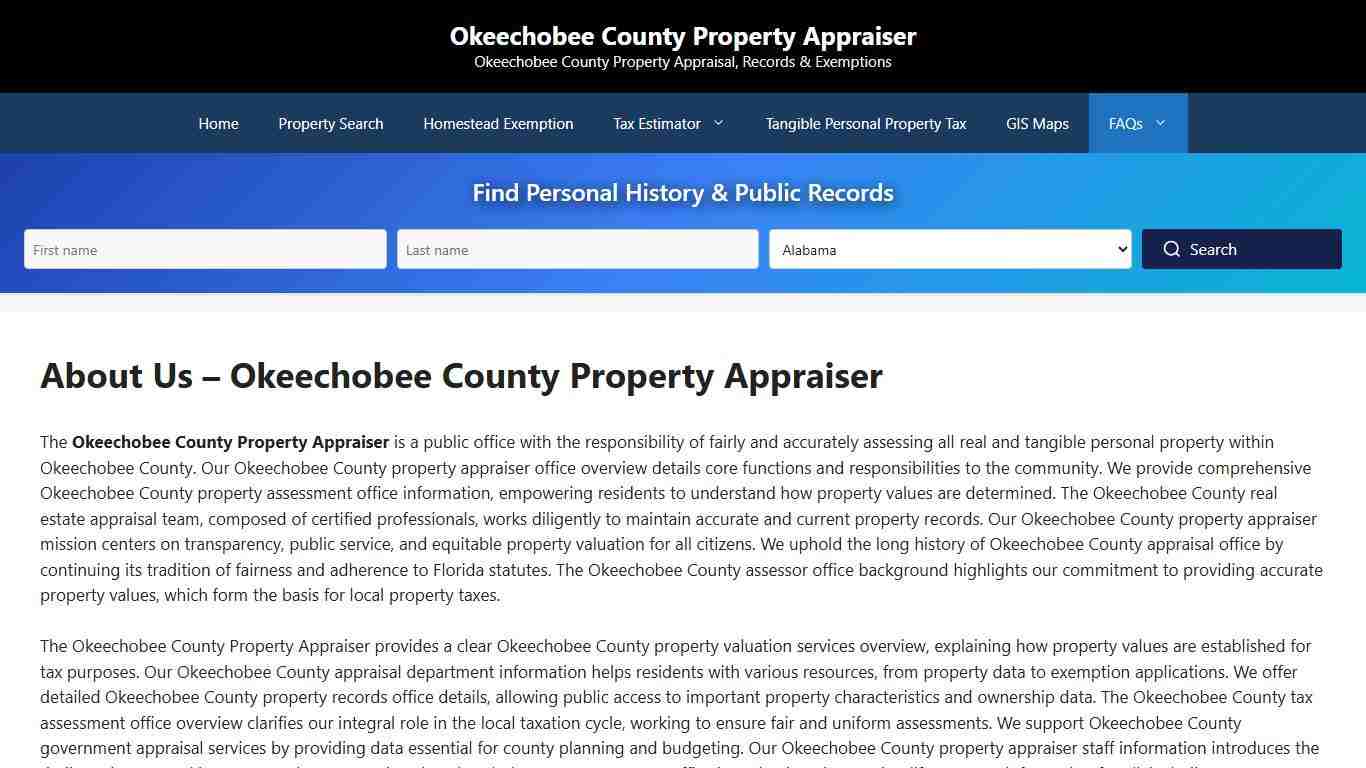 About Us - Okeechobee County Property Appraiser