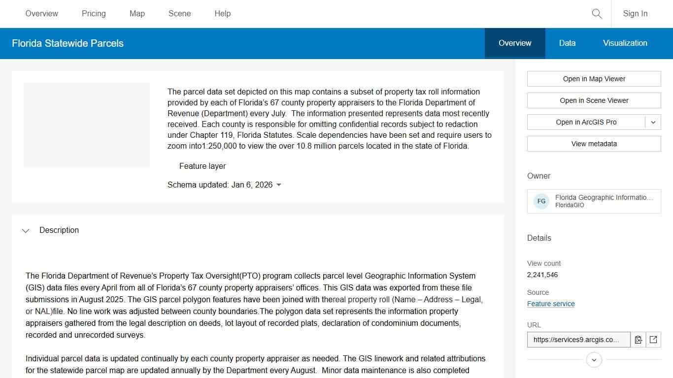 Florida Statewide Parcels - Overview